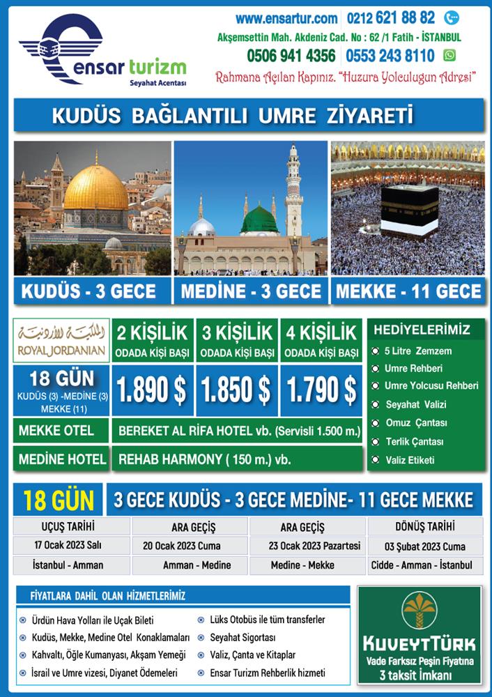 Ensar Tur - Umre, Hac, Kültür Turları ve Yurtdışı Turları. kudus-bagla